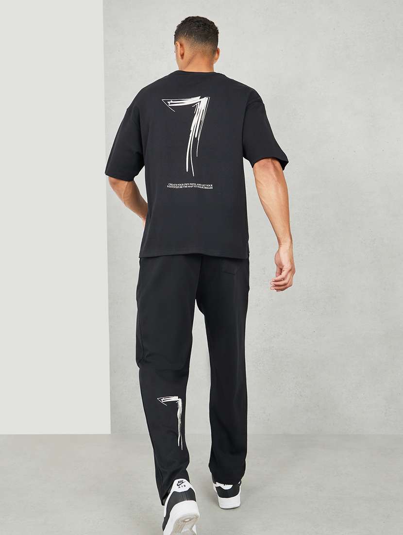 men black cotton blend co-ord set - 21352106 - Standard Image - 3
