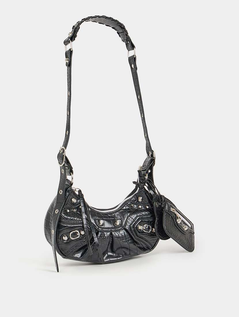 women black leatherette handbag