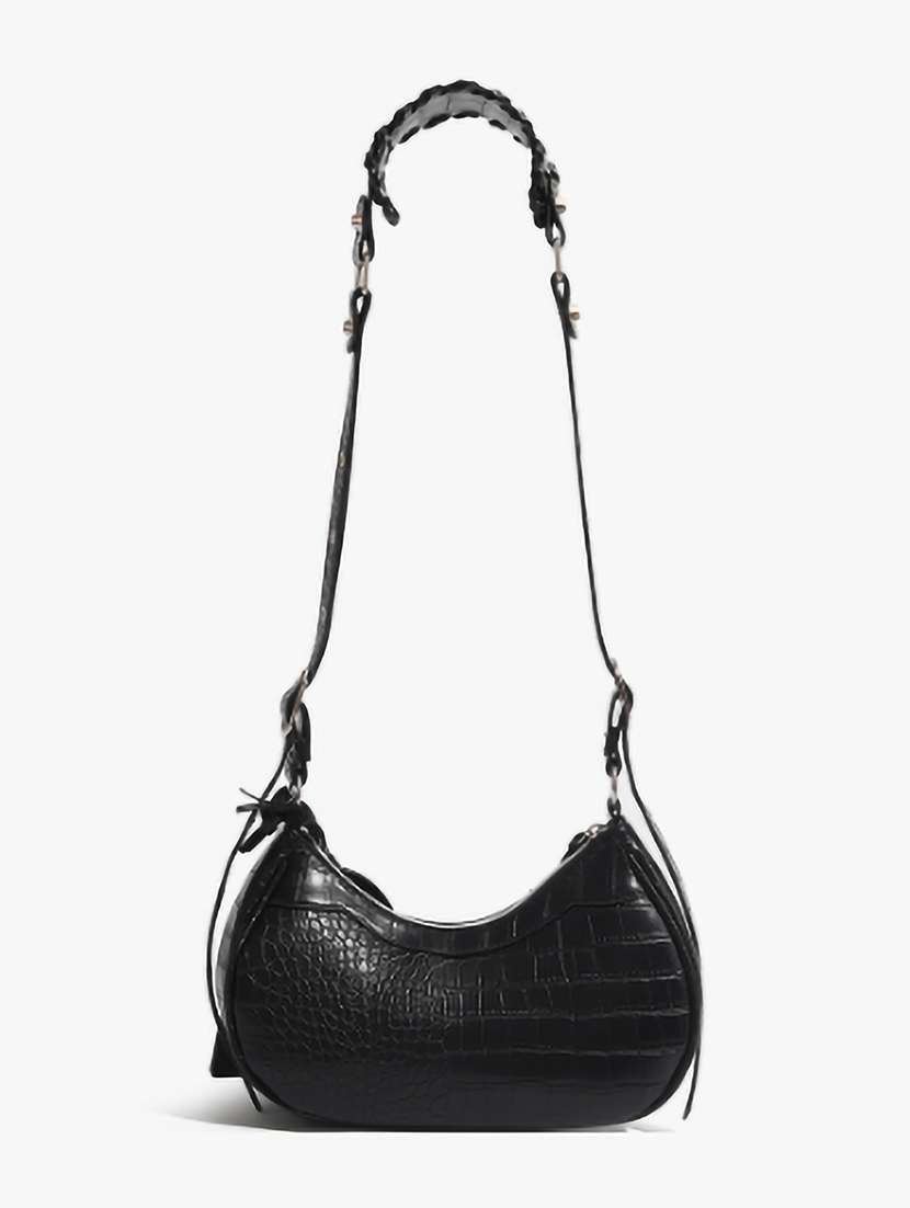 Women Black Leatherette Handbag - 21352142 -  Standard Image - 3