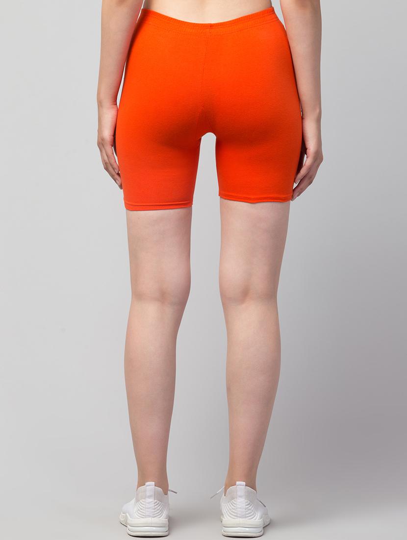 women's solid mid rise active wear shorts - 21352667 - Standard Image - 3