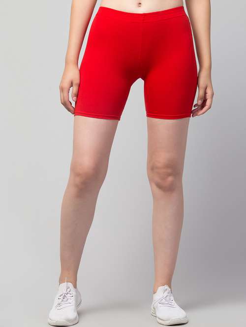 women's solid mid rise active wear shorts - 21352675 -  Standard Image - 0