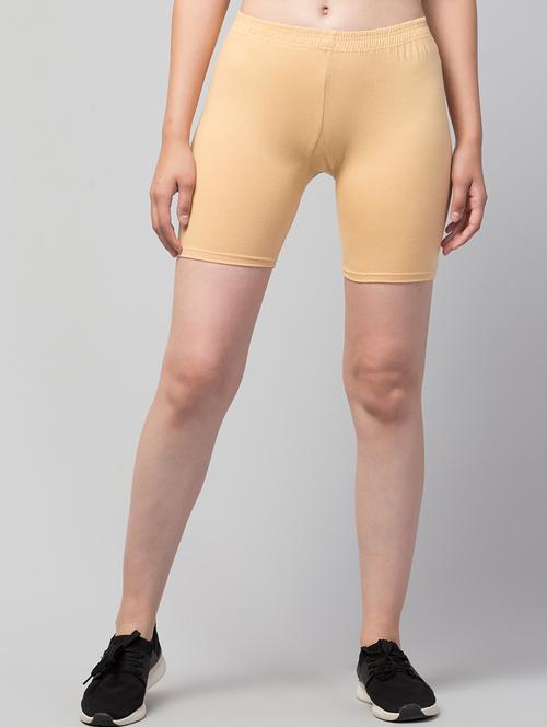 women's solid mid rise active wear shorts - 21352716 - Standard Image - 0