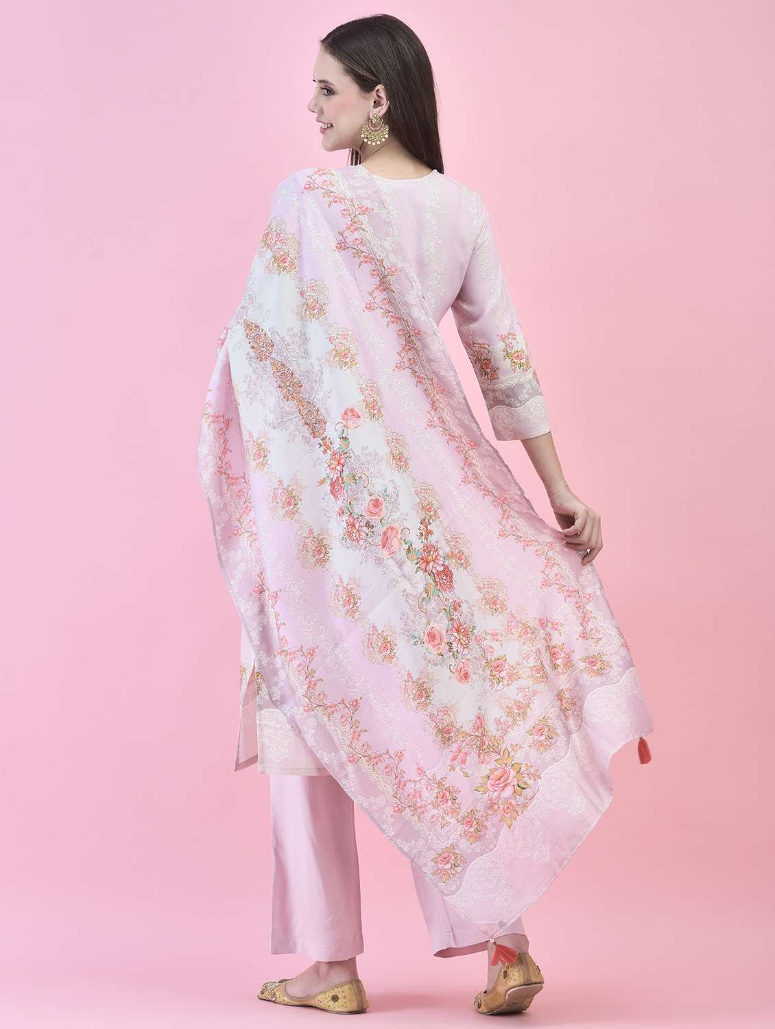 women floral printed kurta pant with dupatta set - 21353590 -  Standard Image - 3