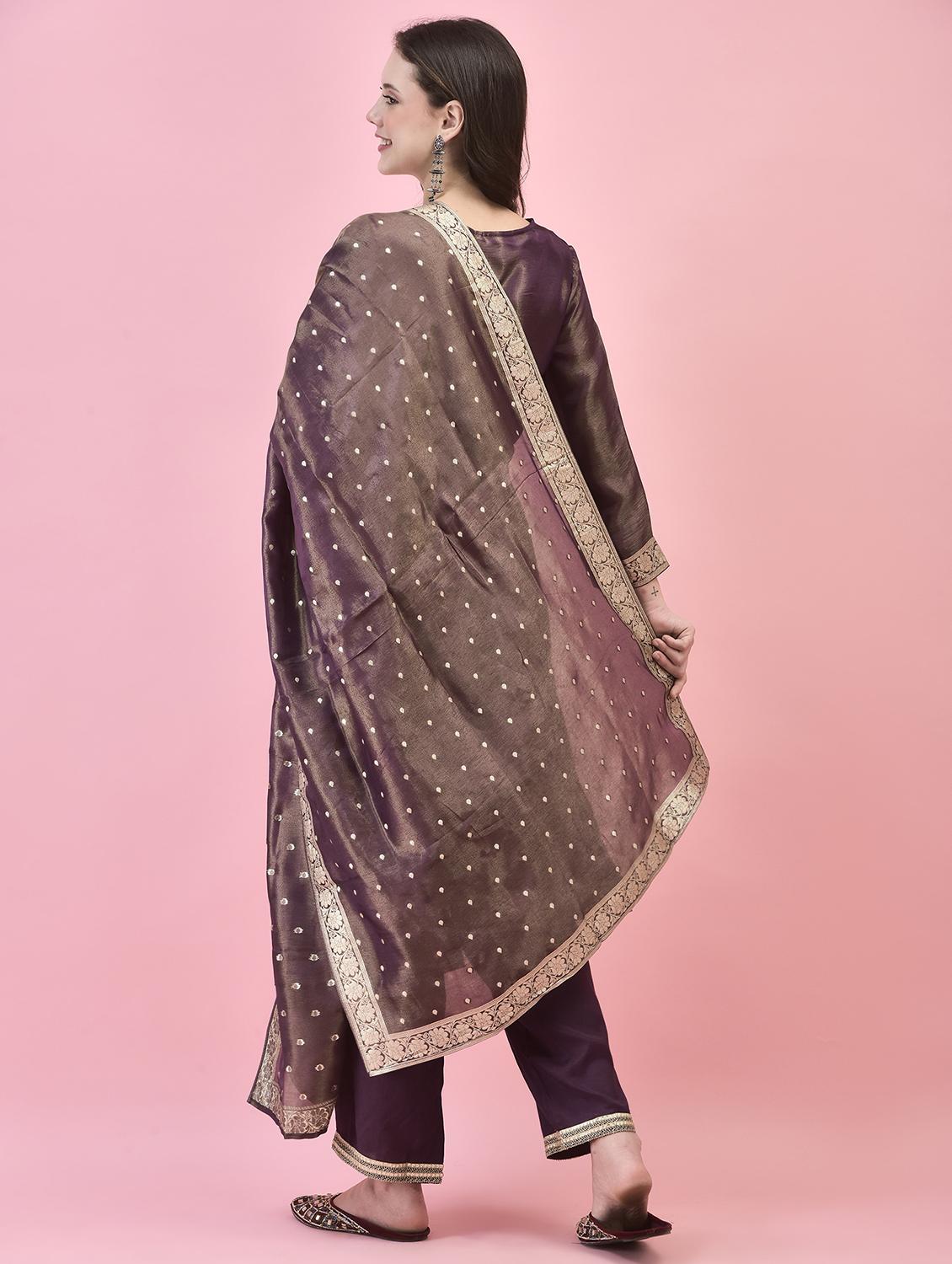 women kurta pant set with dupatta - 21353592 - Standard Image - 3