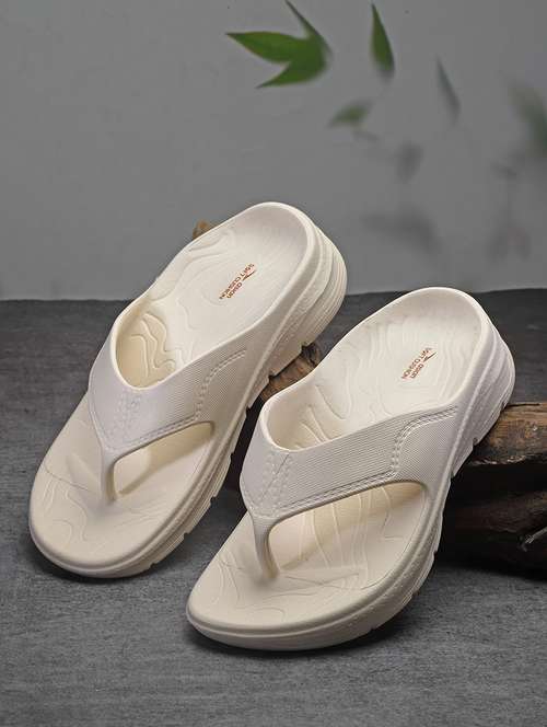 off white pvc flip flops - 21353758 - Standard Image - 0