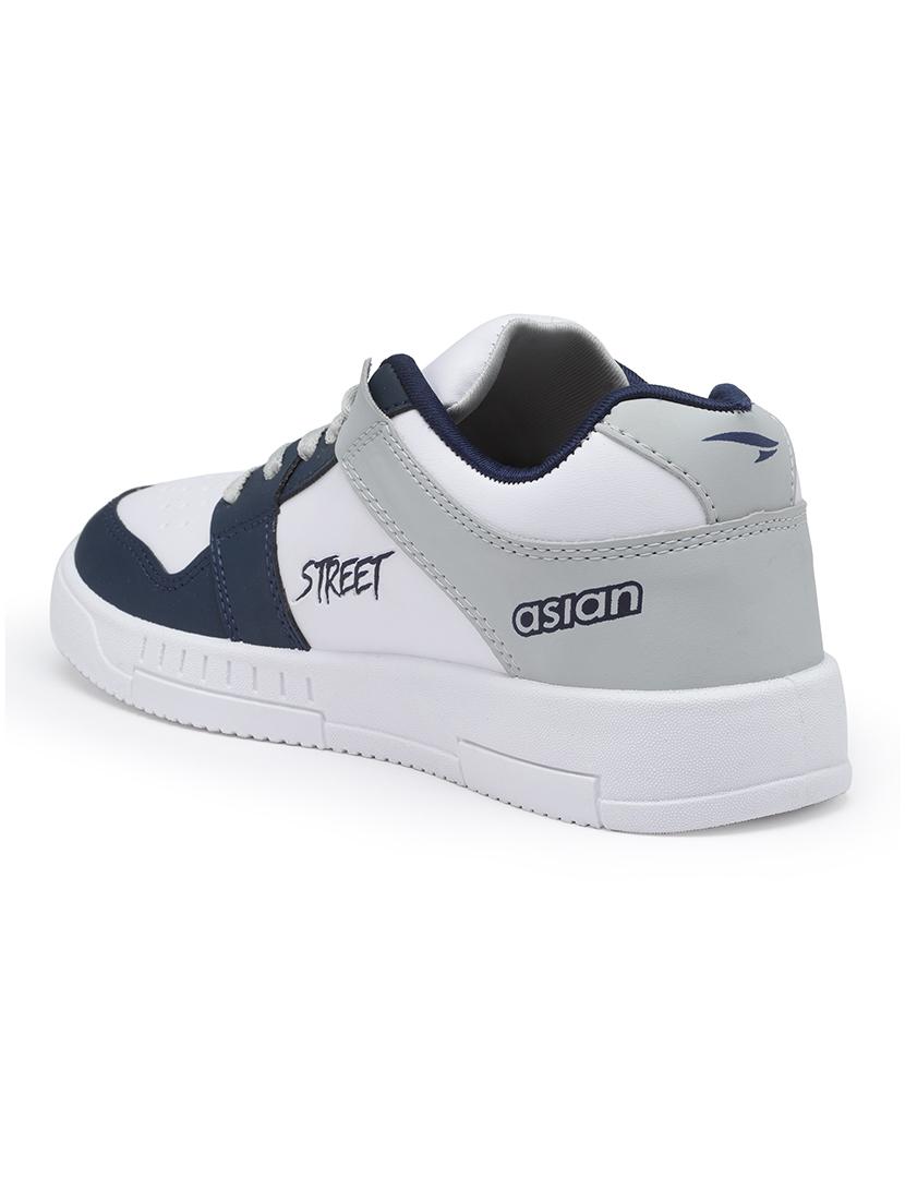 men grey color block lace up sneaker - 21353783 - Standard Image - 3