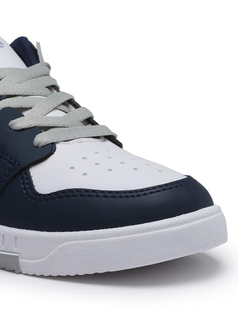 men grey color block lace up sneaker - 21353783 - Standard Image - 5