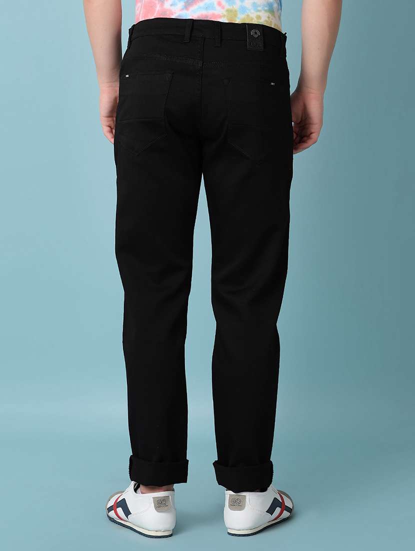 men mid rise solid chinos - 21353848 -  Standard Image - 3