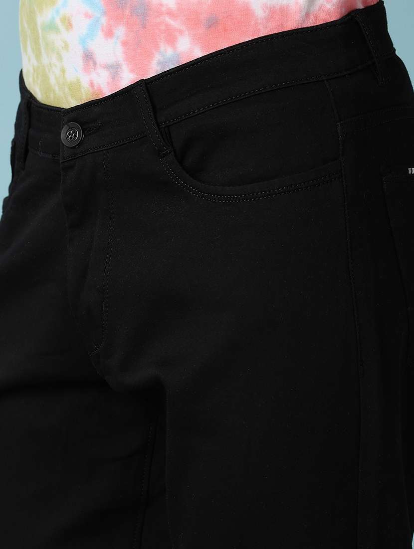 men mid rise solid chinos - 21353848 -  Standard Image - 5