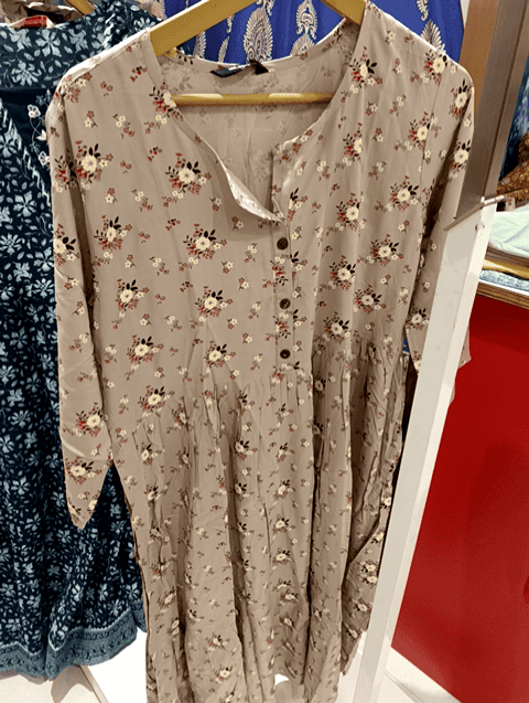 light blue rayon ethnic dress - 21353854 - Zoom Image - 0