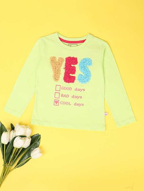 girls front print long sleeves top - 21353863 -  Standard Image - 0