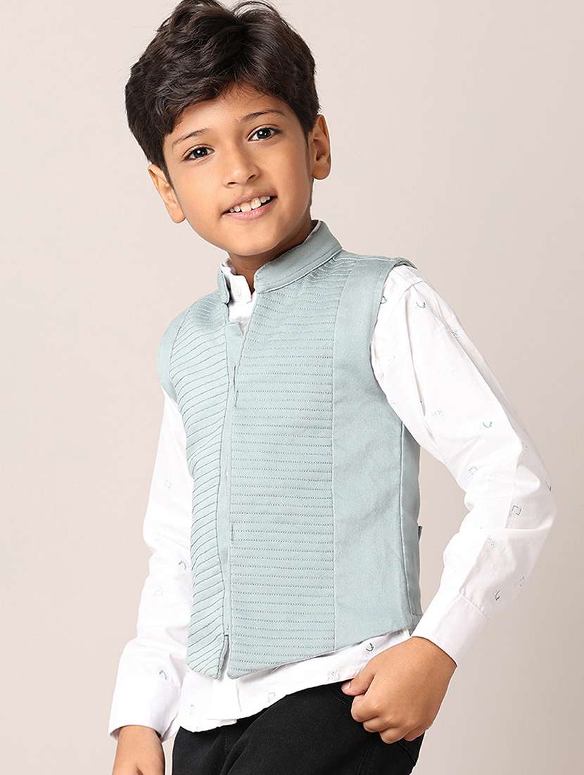 boys printed long sleeves shirt & jeans set - 21353865 - Standard Image - 3