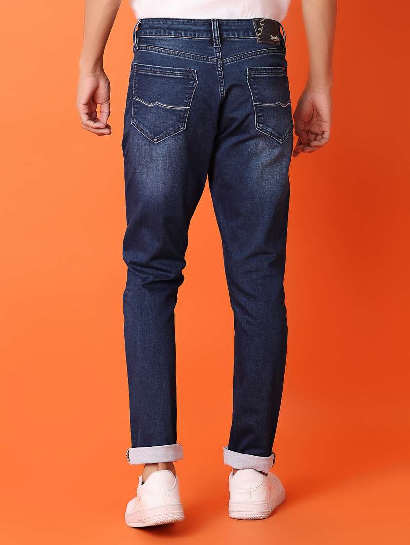 men mid rise plain slim fit jean - 21353932 -  Standard Image - 3