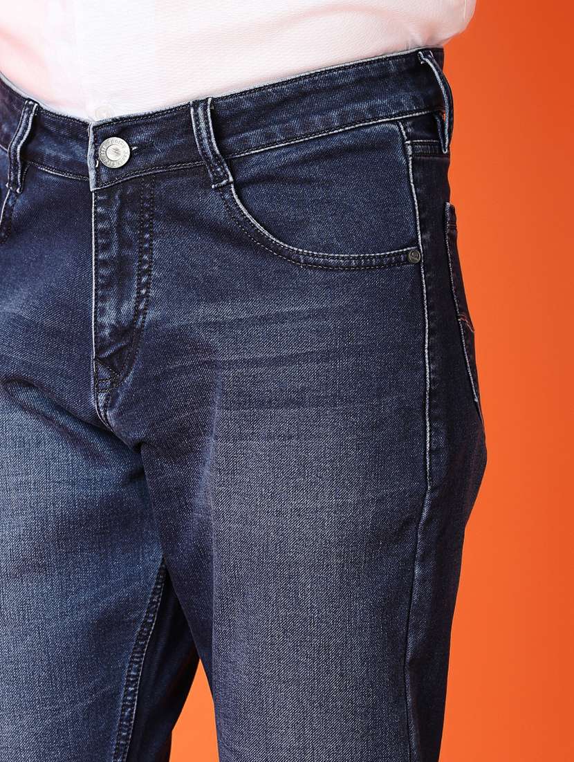 men mid rise plain slim fit jean - 21353932 -  Standard Image - 5