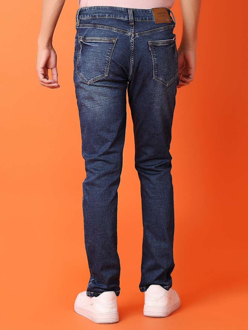 men mid rise plain slim fit jean - 21353936 - Standard Image - 3