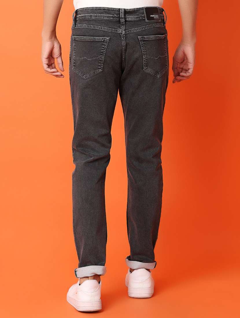 men mid rise plain slim fit jean - 21353940 -  Standard Image - 3