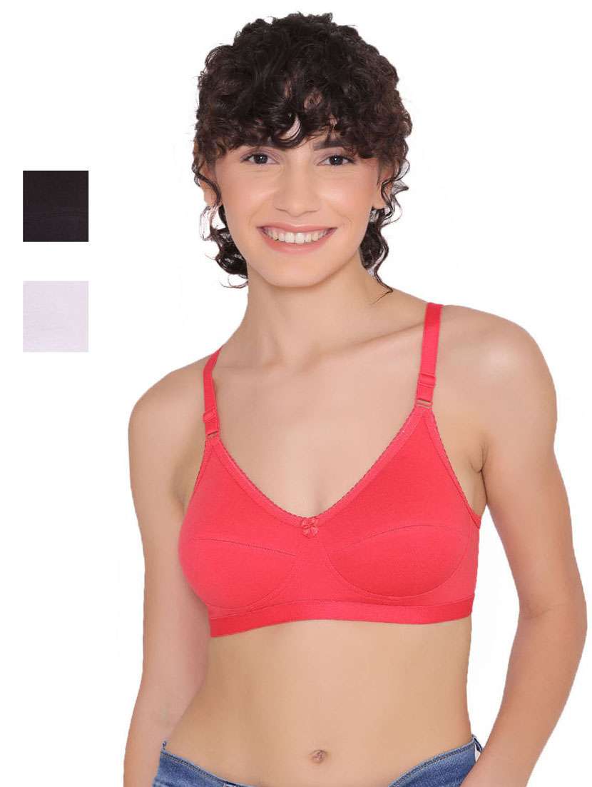 women solid bra combo