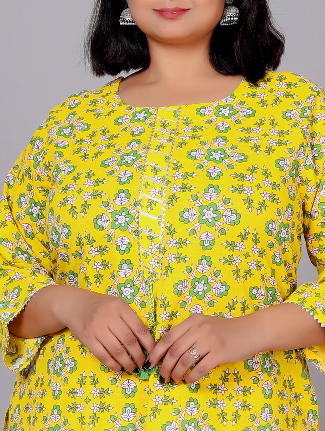 women three quarter sleeve plus size straight kurta - 21354515 - Standard Image - 5