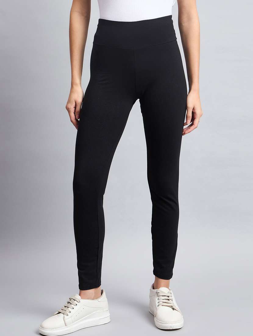 women solid mid rise legging - 21354630 - Zoom Image - 0