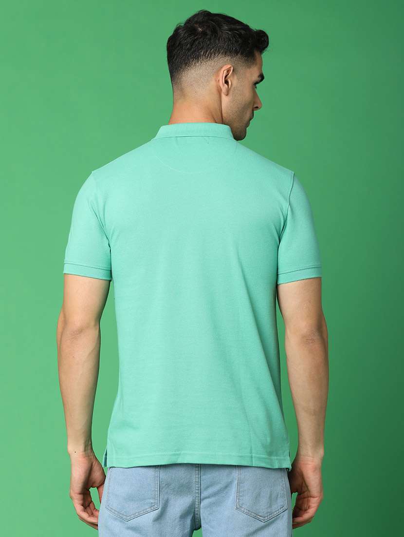 men polo neck solid t-shirt - 21354830 -  Standard Image - 3
