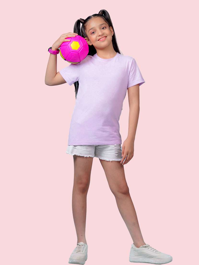 girl solid multi colored tee combo - 21355066 - Standard Image - 3