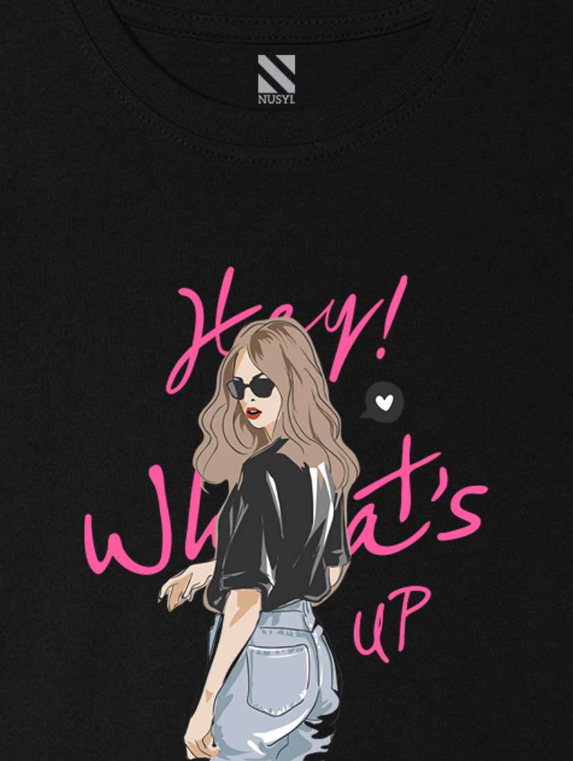 girls printed round neck cotton tee - 21355218 - Standard Image - 3
