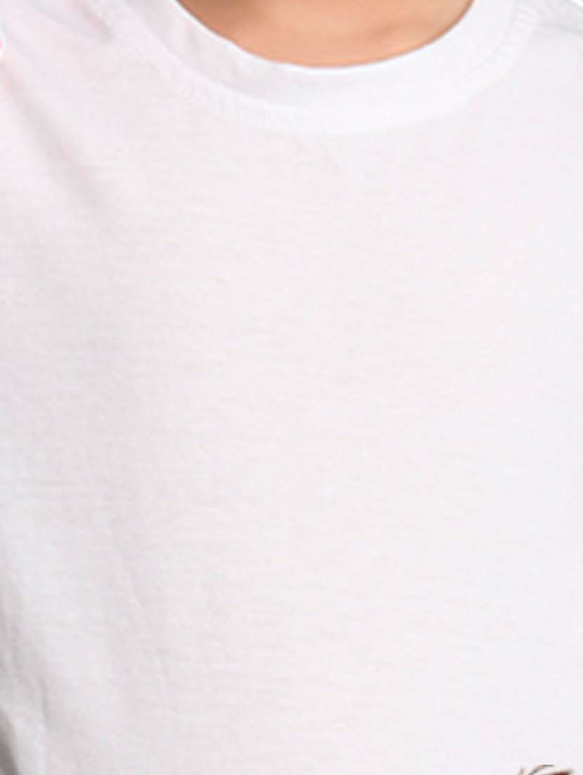 girls round neck placement print tees - 21355390 - Standard Image - 3