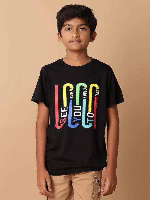 black front size cotton t-shirt - 21355502 -  Standard Image - 0