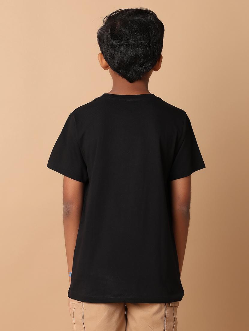 black front size cotton t-shirt - 21355502 - Standard Image - 3