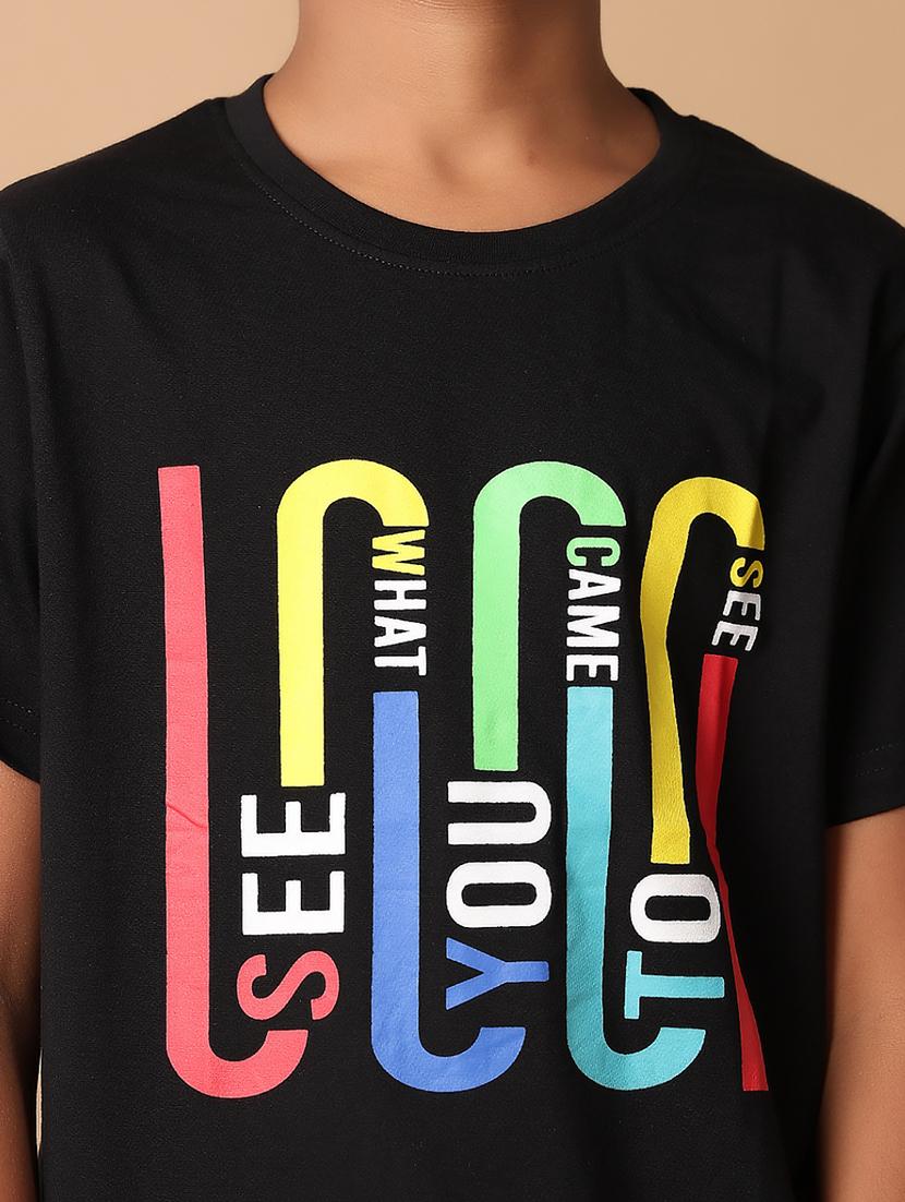 black front size cotton t-shirt - 21355502 - Standard Image - 5