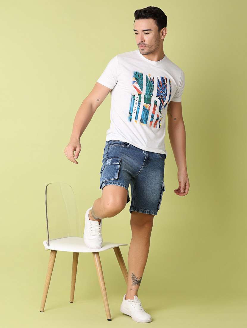 men front print short sleeve t-shirt - 21355506 -  Standard Image - 3