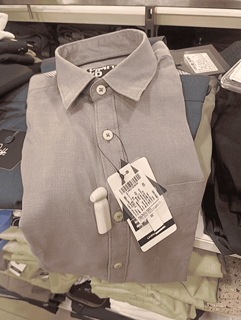 charcoal cotton linen casual shirt - 21355537 - Zoom Image - 0
