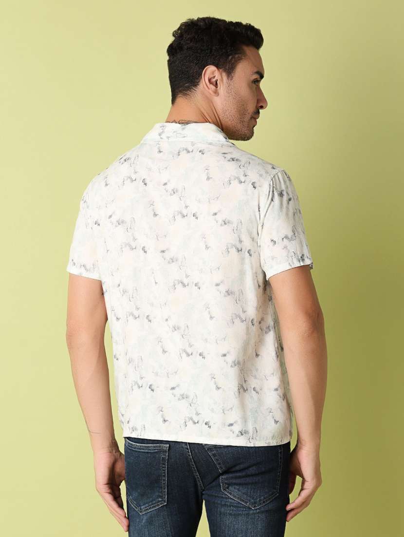 men green printed casual shirt - 21356119 -  Standard Image - 3