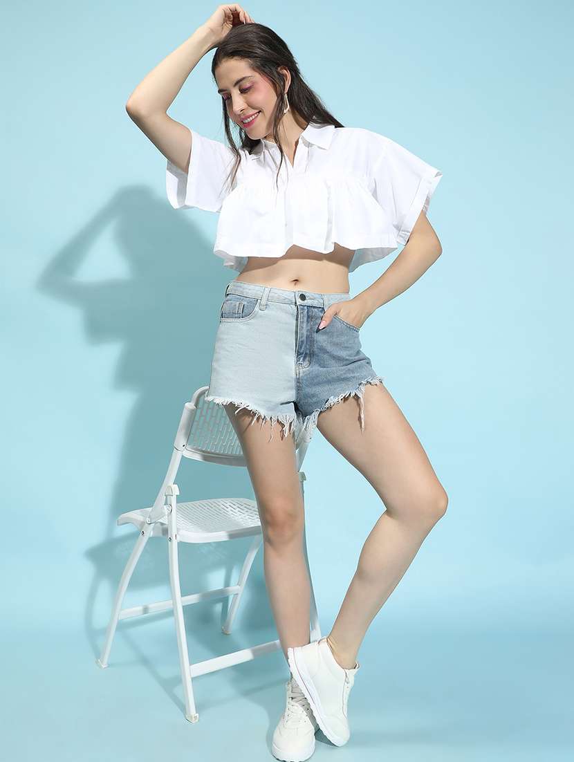 women white solid regular top - 21356426 - Standard Image - 3