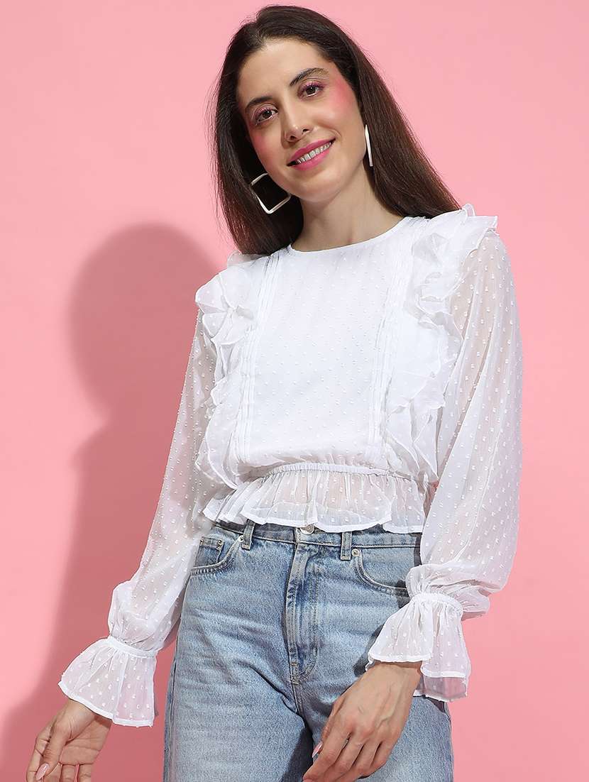 women white self-designed regular top