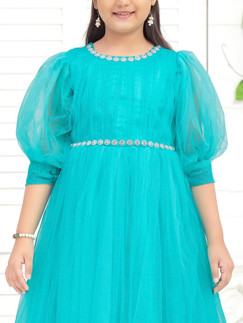 girls round neck party gown - 21356507 - Standard Image - 3