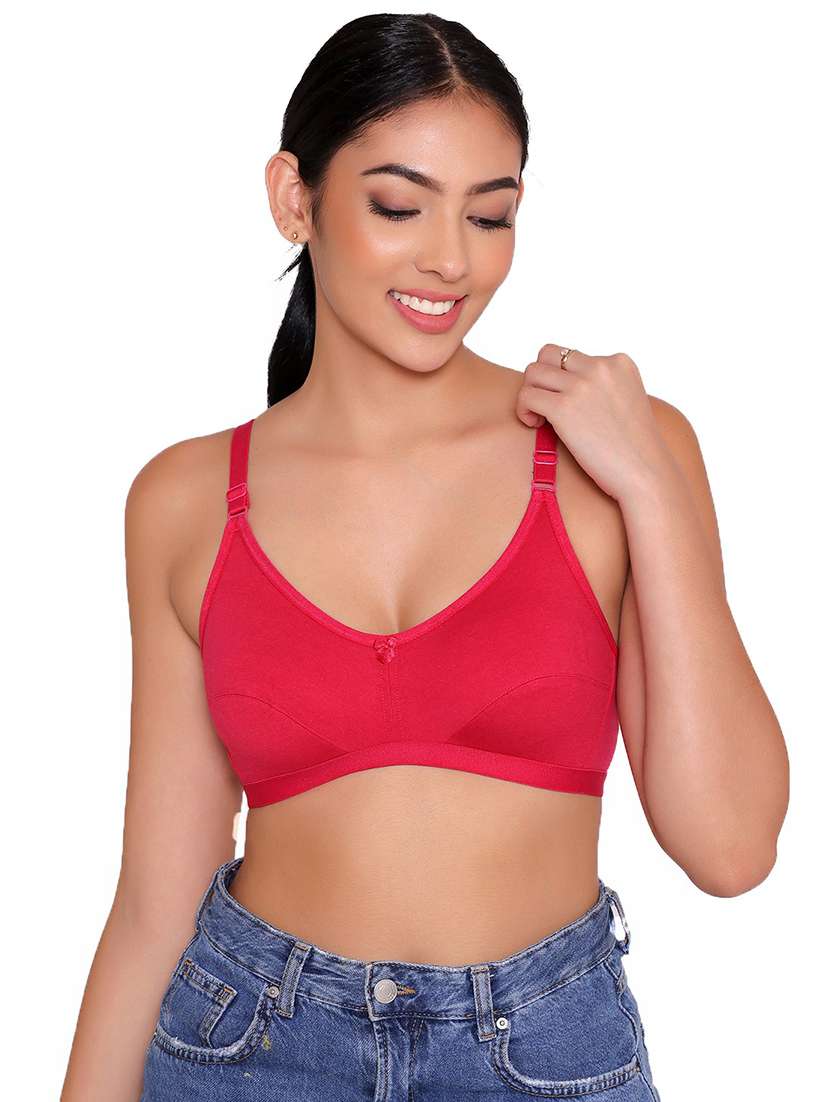 women non wired solid regular bra
