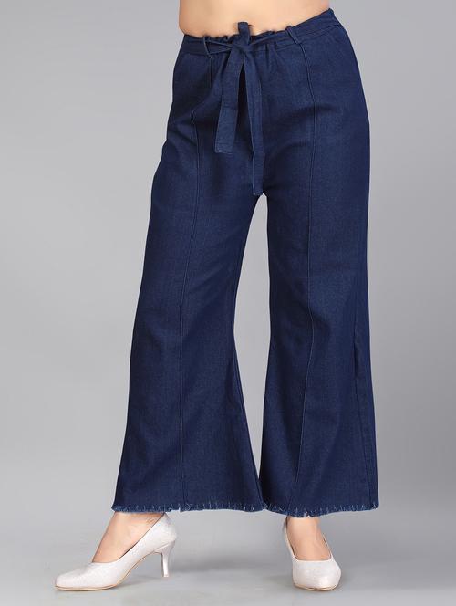 girl flared denim palazzo - 21357158 -  Standard Image - 0