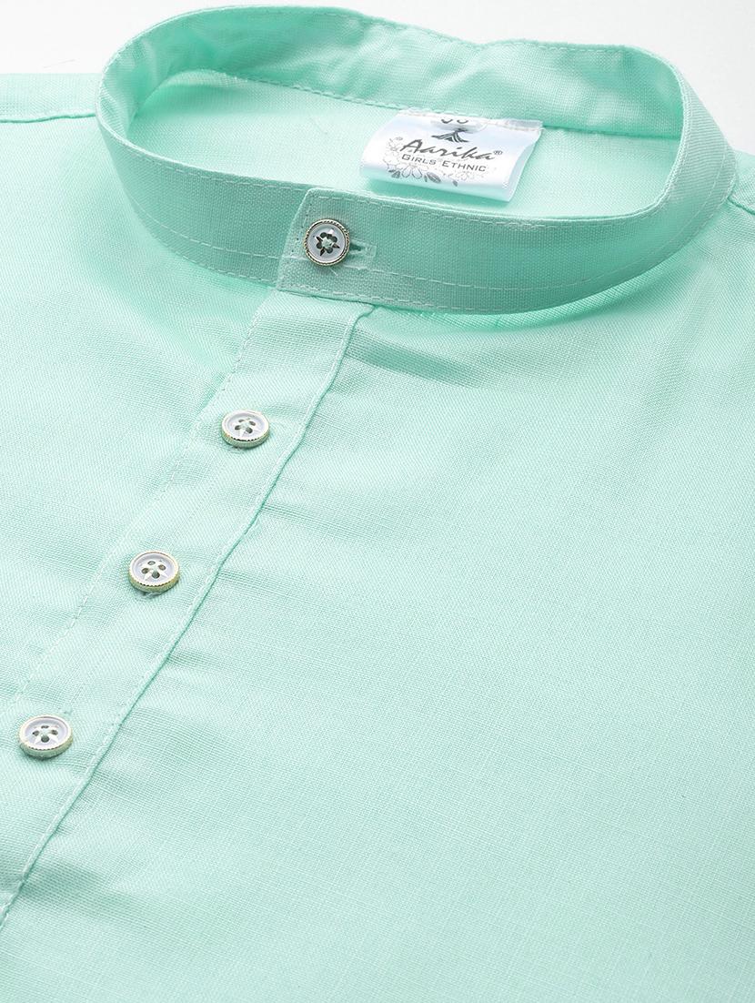 men mandarin neck solid long kurta - 21357322 - Standard Image - 5