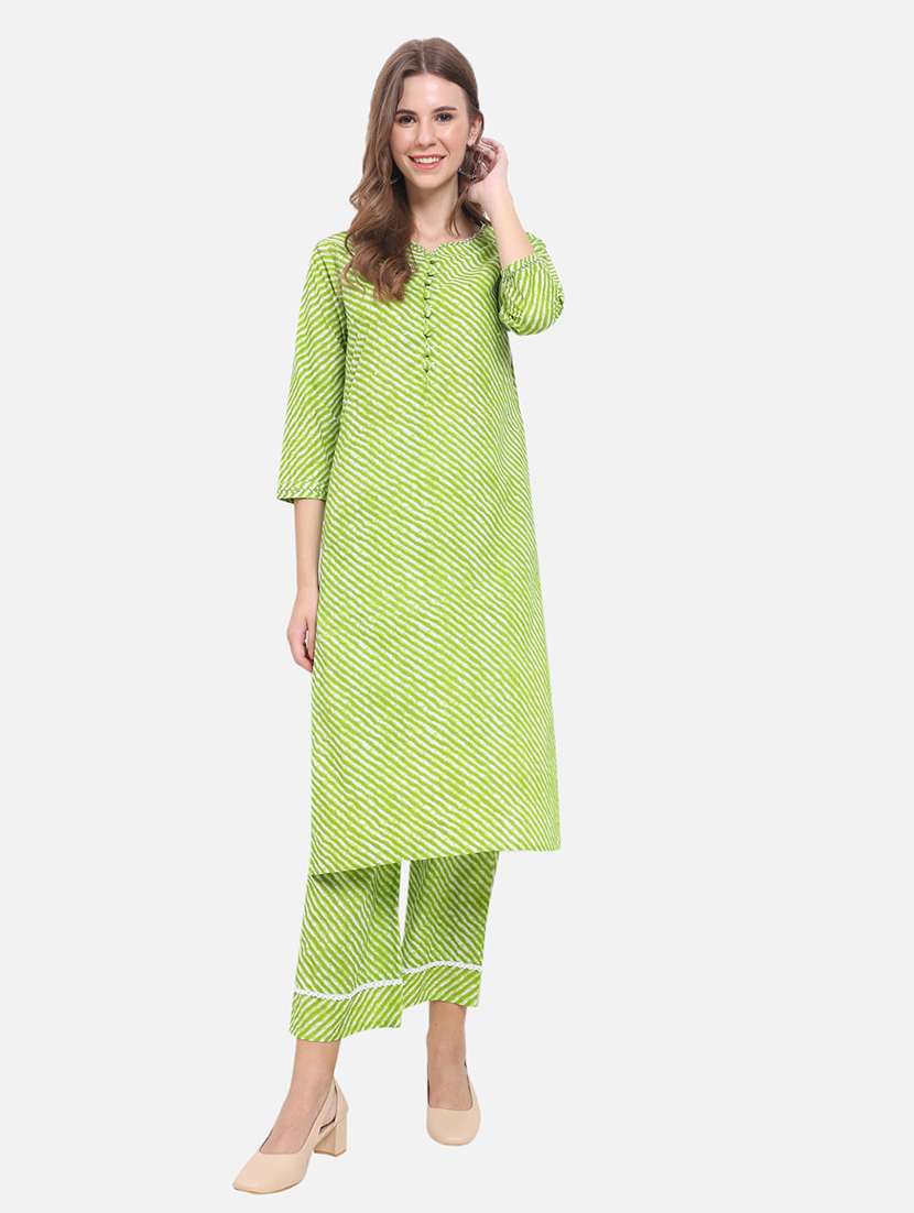 women three quarter sleeves straight kurta - 21357336 -  Zoom Image - 0