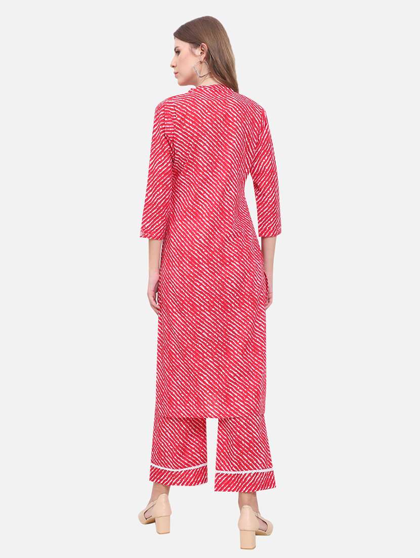 women three quarter sleeve kurta palazzo set  - 21357339 -  Standard Image - 3