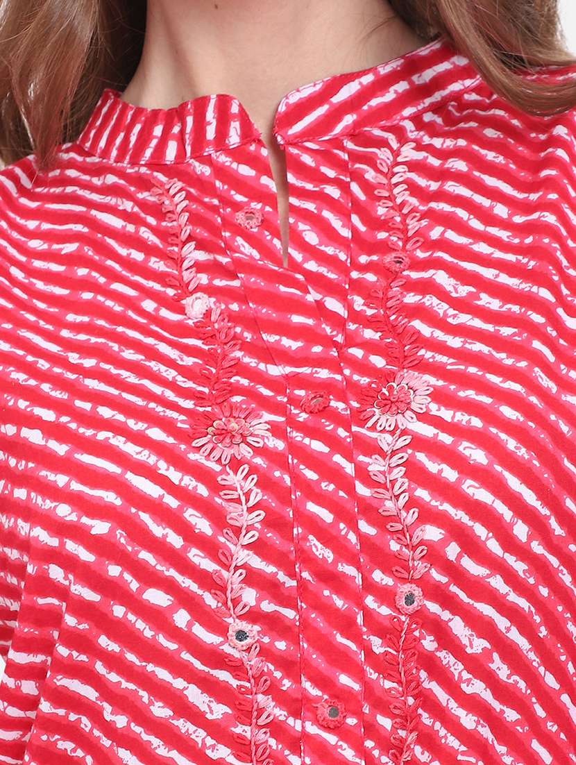 women three quarter sleeve kurta palazzo set  - 21357339 -  Standard Image - 5