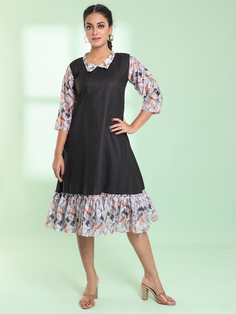 women shirt collar a-line ethnic dress - 21357939 - Zoom Image - 0