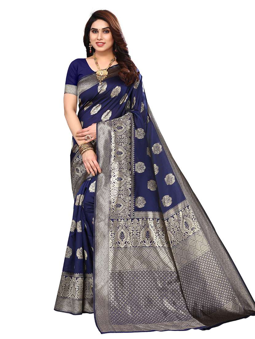 women self design banarasi saree with blouse - 21358950 - Zoom Image - 0