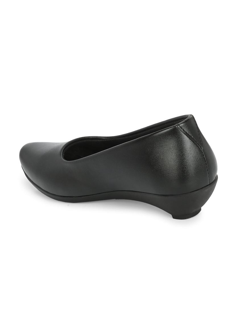 women black slip on formal shoes - 21359310 - Standard Image - 3