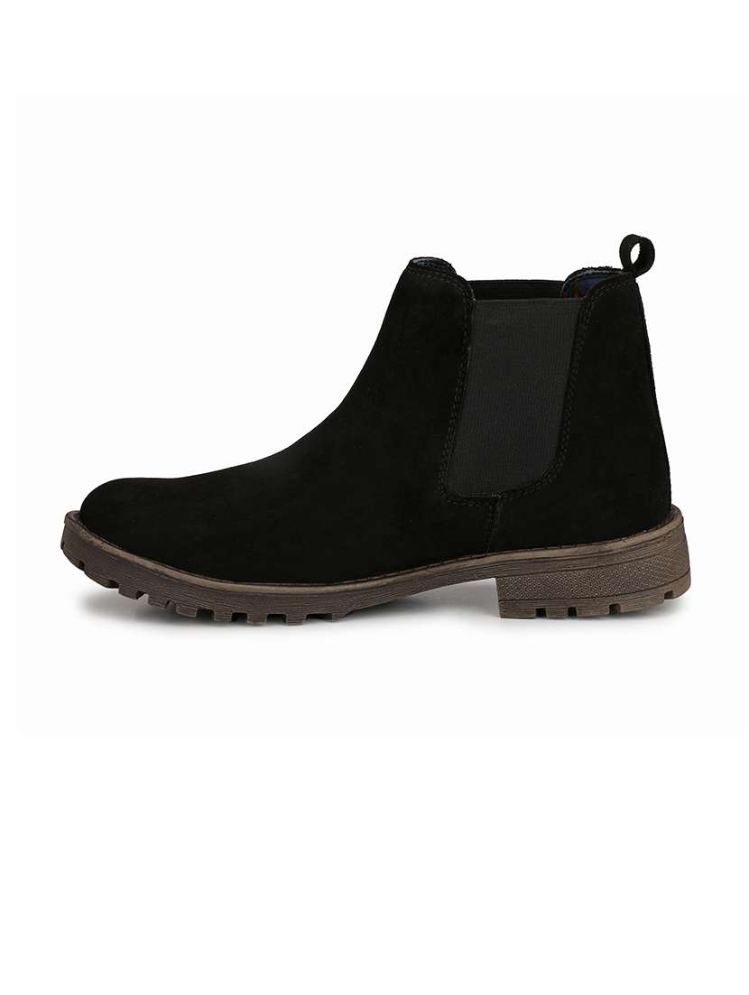 black slip on boots - 21359343 -  Standard Image - 3