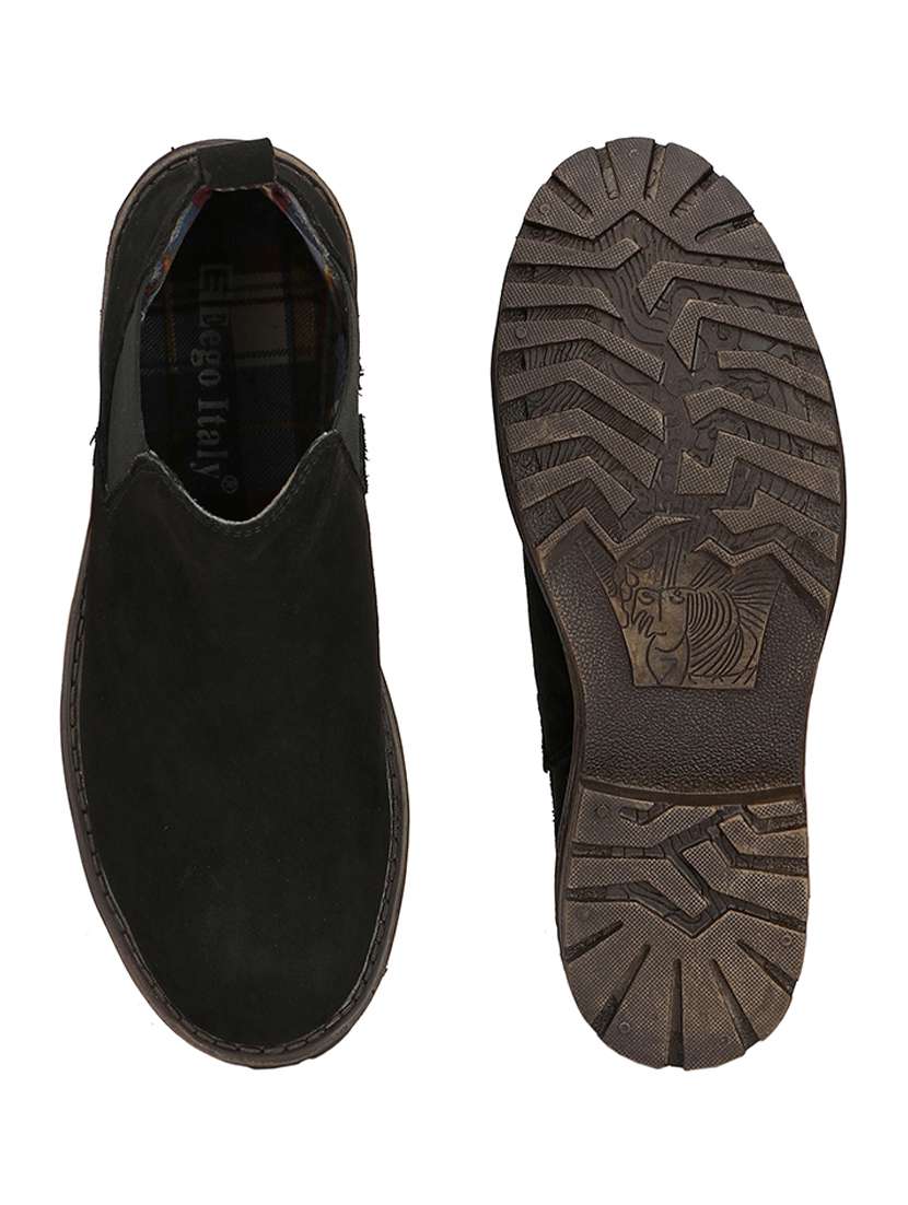 black slip on boots - 21359343 -  Standard Image - 5