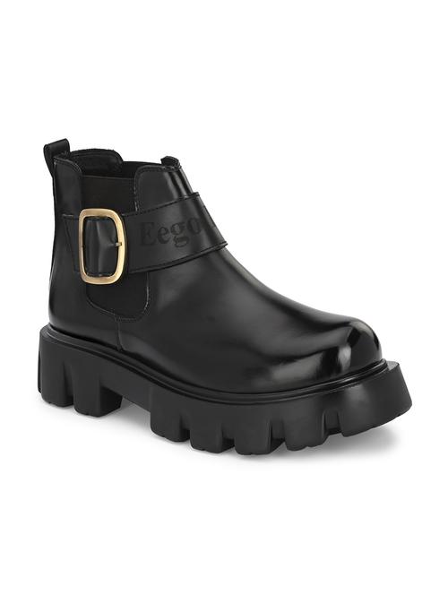 black synthetic high tops boots - 21359346 - Standard Image - 0