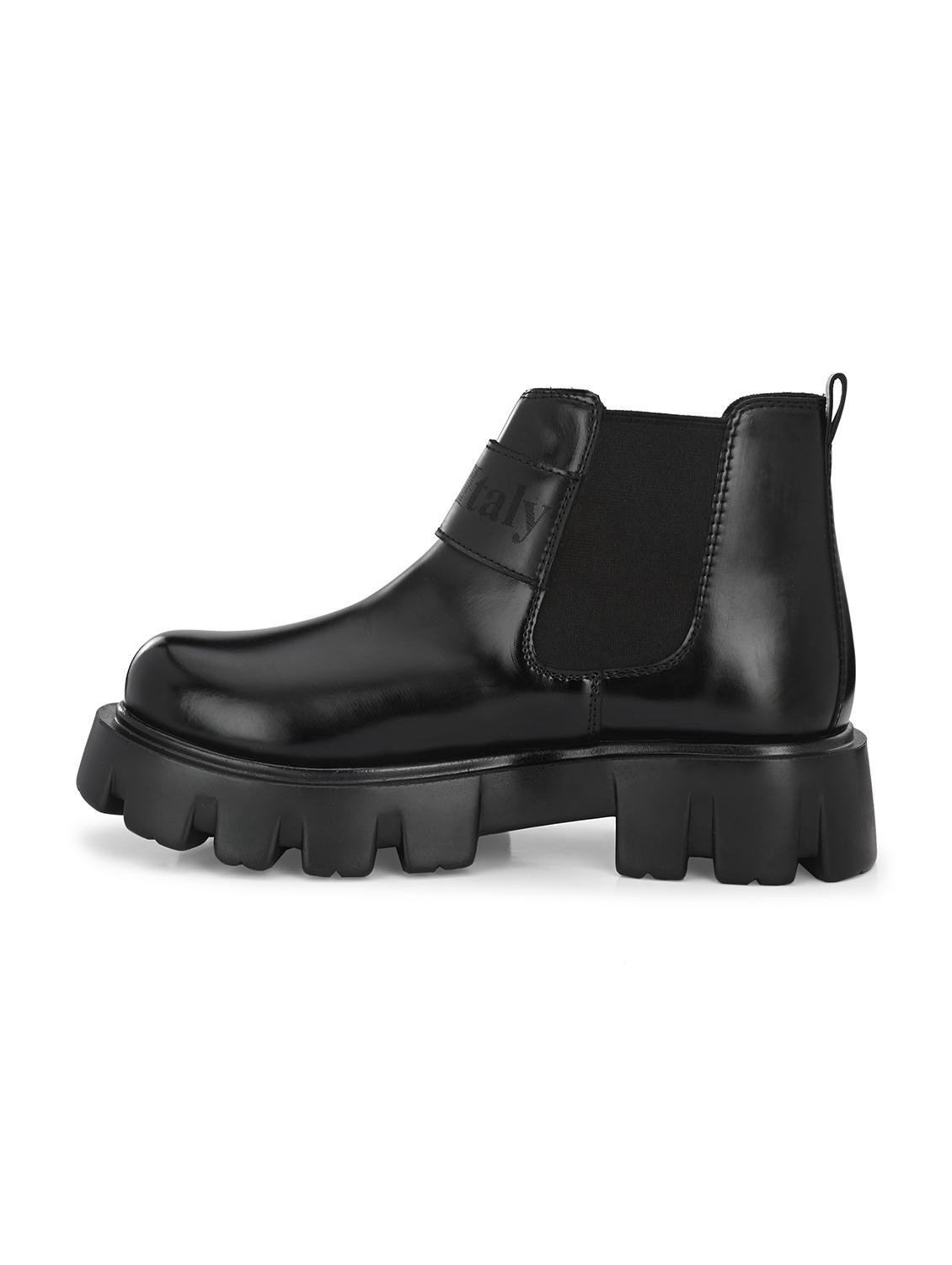 black synthetic high tops boots - 21359346 - Standard Image - 3
