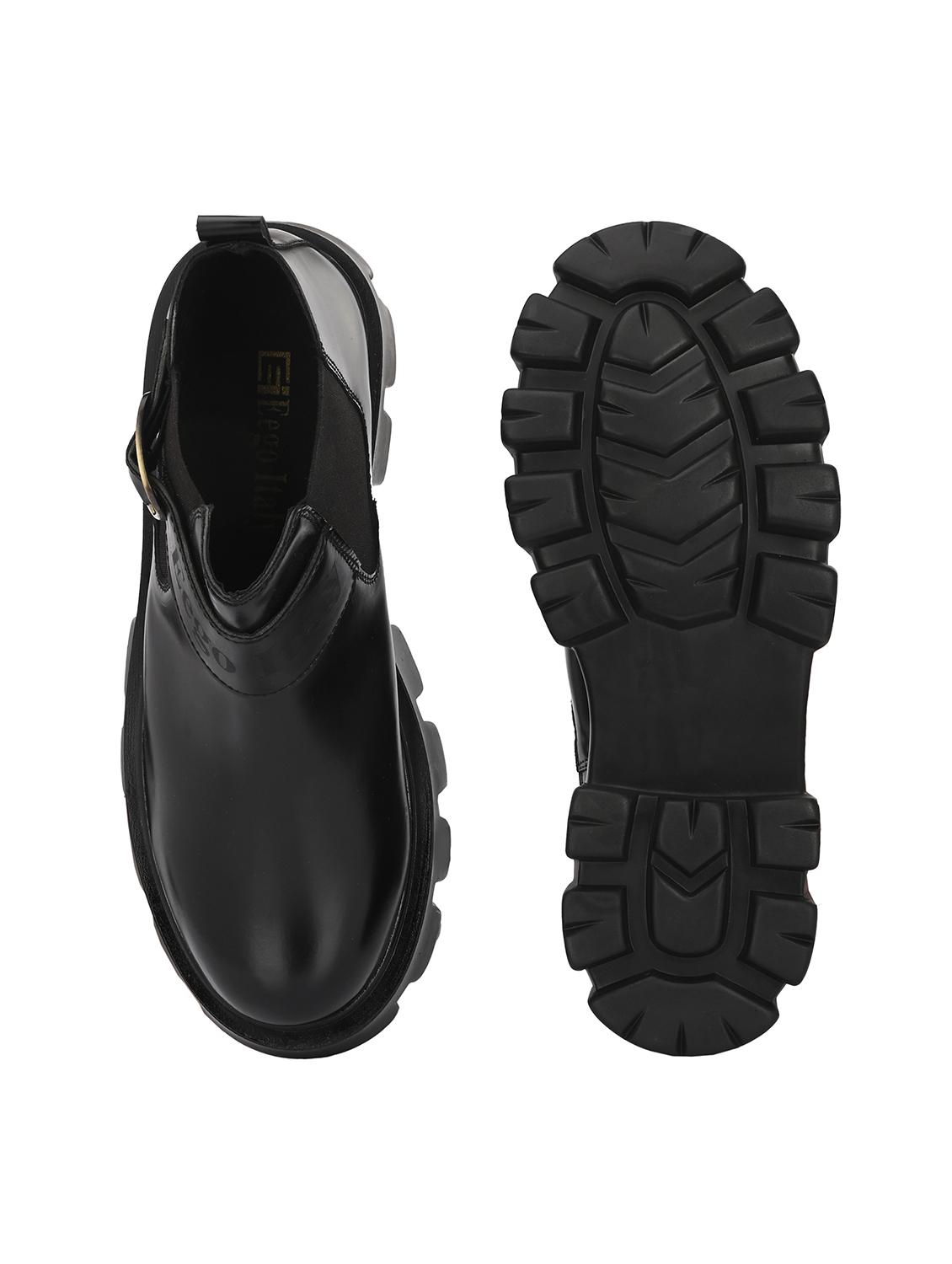 black synthetic high tops boots - 21359346 - Standard Image - 5